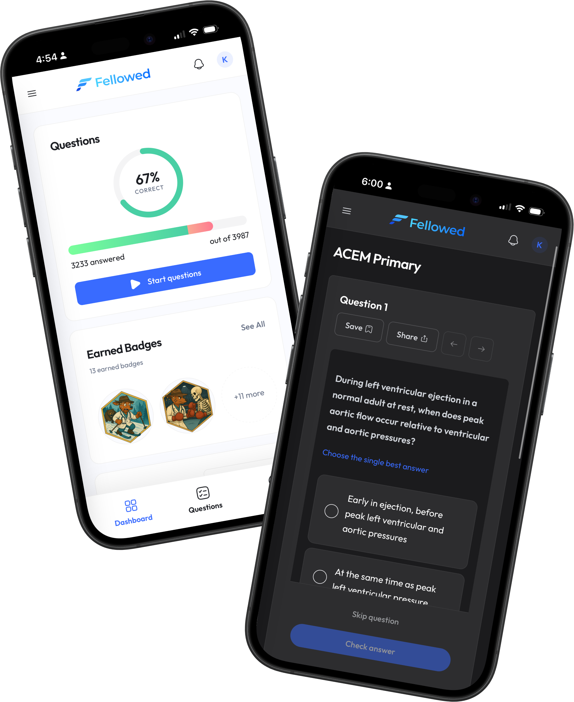Fellowed analytics screens